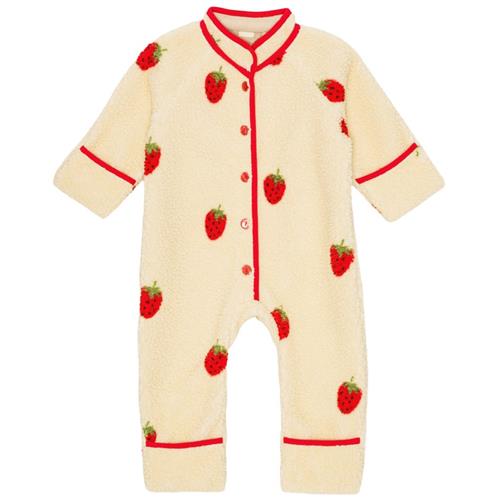 Flöss Strawberry Fleece Onesie Soft White Berry |  | 92 cm