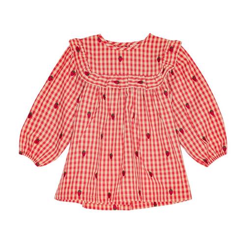 Flöss Molly Langærmet Kjole Berry Gingham | Rød | 134 cm