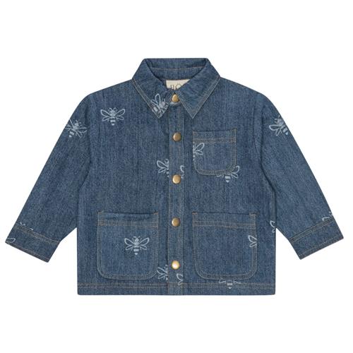 Flöss William Overshirt Blue Denim Bee 128 cm  Blå  128 cm  mand