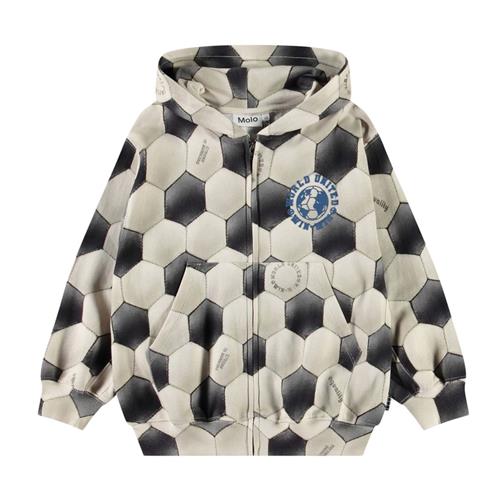 Molo Mazz Hoodie Football Noise 140 cm  Beige  140 cm  mand