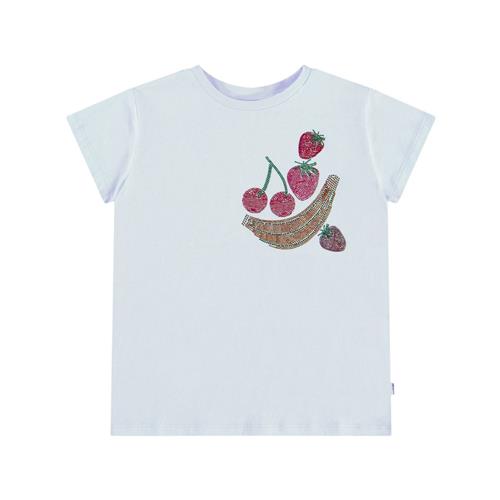Molo Ranva Short Sleeve T-Shirt Shiny Fruits 164 cm  Blå  164 cm  kvinde