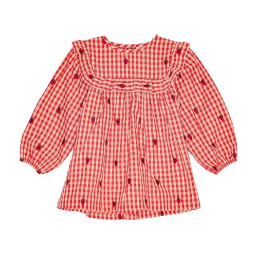 Flöss Molly Langærmet Kjole Berry Gingham 140 cm  Rød  140 cm  kvinde