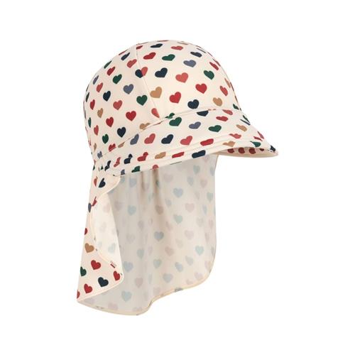 Konges Sløjd GOTS Manuca Frill Solhat Coeur Coloré 3-6 months  Creme  3-6 måneder  kvinde