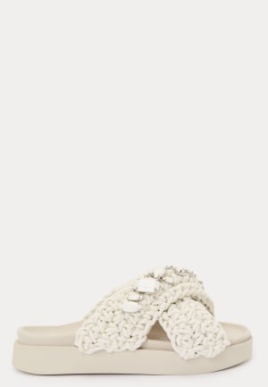 Se INUIKII Slipper Woven Stones Ivory white 41 ved Bubbleroom