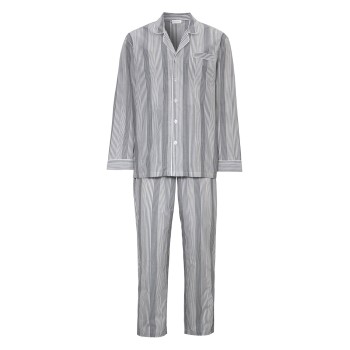 Damella Carl Long Sleeve Pyjamas Gråstribet bomuld Large Dame