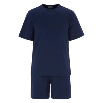 Damella Edward Short Sleeve Pyjamas Marineblå bomuld Small Dame