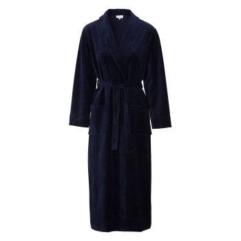 Damella Velour Cosy Robe Marineblå Large Dame