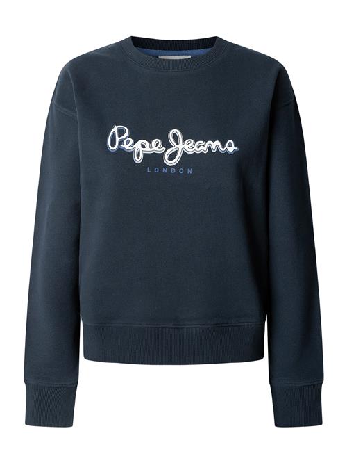 Se Pepe Jeans Sweatshirt 'Maddy'  indigo / natblå / hvid ved About You