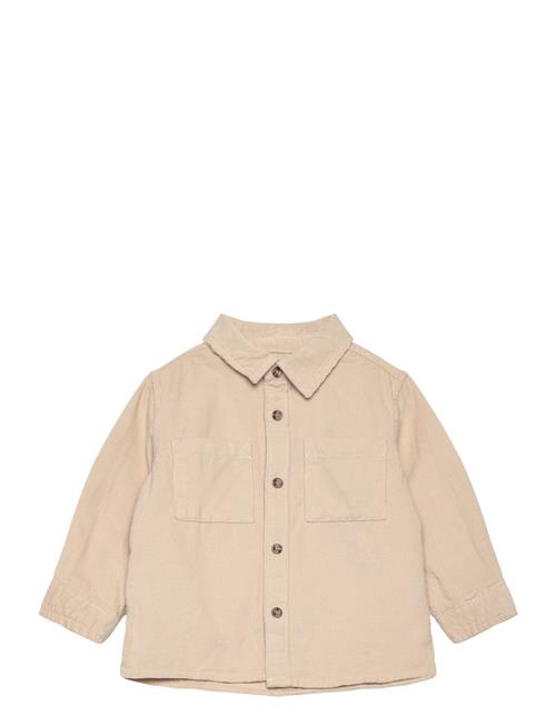 Corduroy Overshirt With Pockets Mango Beige