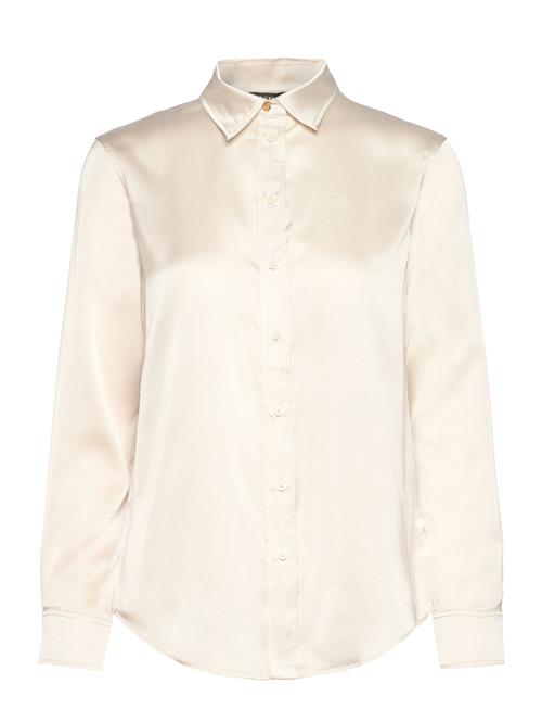 Stretch Charmeuse-Shirt Lauren Ralph Lauren Cream