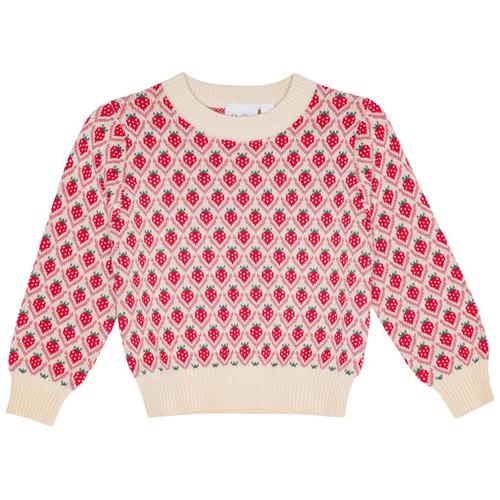 Flöss Zuri Sweater Soft White Berry | Rød | 80 cm