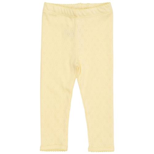 Copenhagen Colors GOTS Heart Pointelle-leggings Pale Yellow | Gul | 56 cm