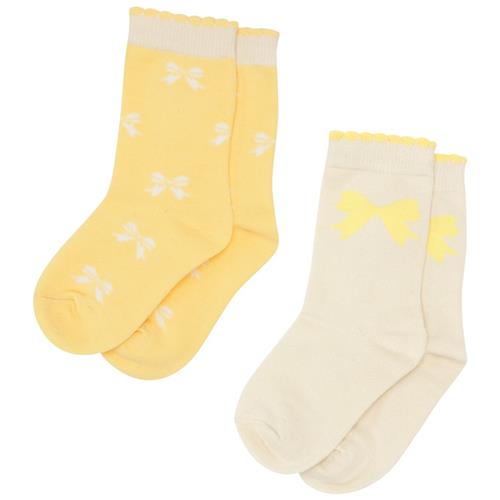 Flöss 2-Pak Bow Socks 29-32 EU  Gul  29-32 EU  kvinde