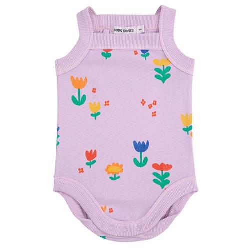 Bobo Choses Garden Party All Over Ærmeløs Baby Body Lavender | Lilla | 6 months