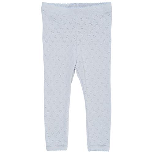 Copenhagen Colors GOTS Heart Pointelle-leggings Dusty Blue 68 cm  Blå  68 cm  mand