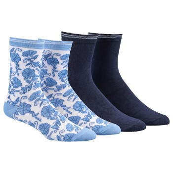 Damella Strømper 2P Bamboo Socks Marine/Blå Str 39/42 Dame