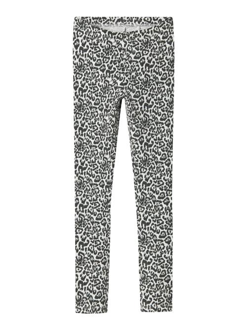 NAME IT Leggings 'NKFVIVIAN'  grå / lysegrå / sort