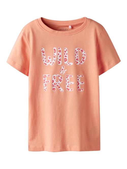 Se NAME IT Bluser & t-shirts 'NKFVanaya'  abrikos / pink / hvid ved About You