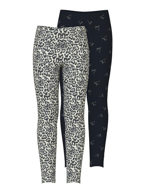 NAME IT Leggings 'NKFVIVIAN'  navy / lysegrå / mørkegrå