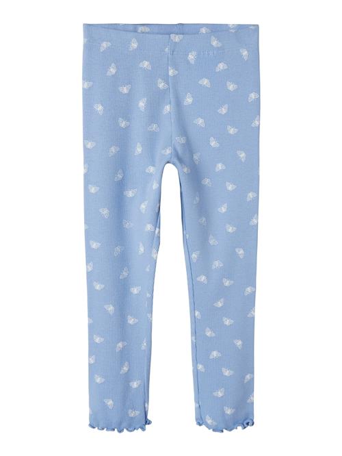 NAME IT Leggings 'NMFVEMIA'  lyseblå / hvid