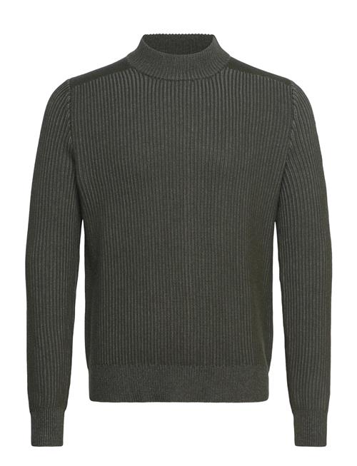 Stanley Mock Neck Jumper Tile Green / Mid Grey Heather Belstaff Khaki