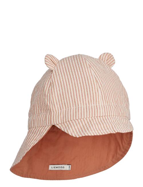 Gorm Reversible Seersucker Sun Hat With Ears Liewood Coral