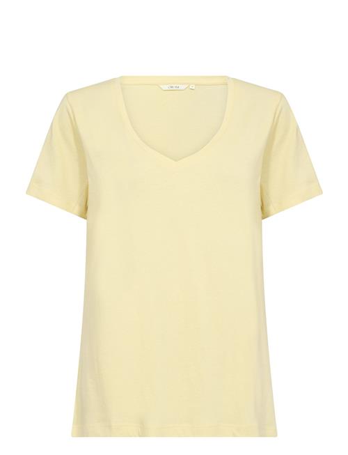 Crnaia Deep V-Neck T-Shirt Cream Yellow