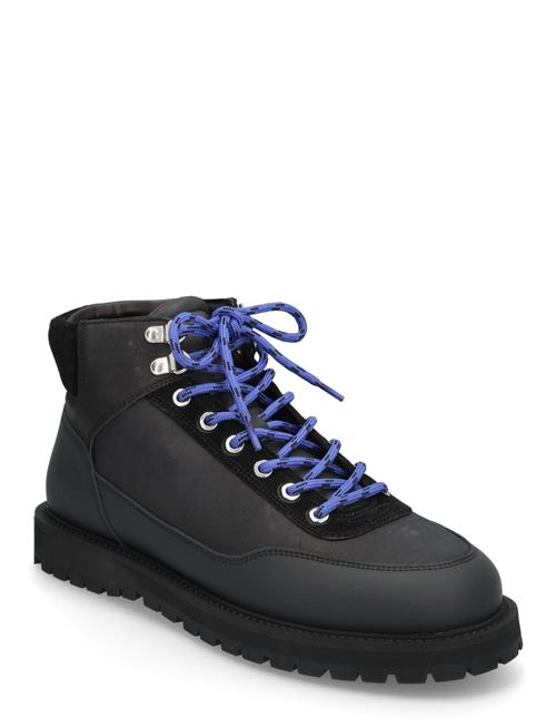 Olaf Lace-Up Boot - Black Crazy Horse Leather Garment Project Black