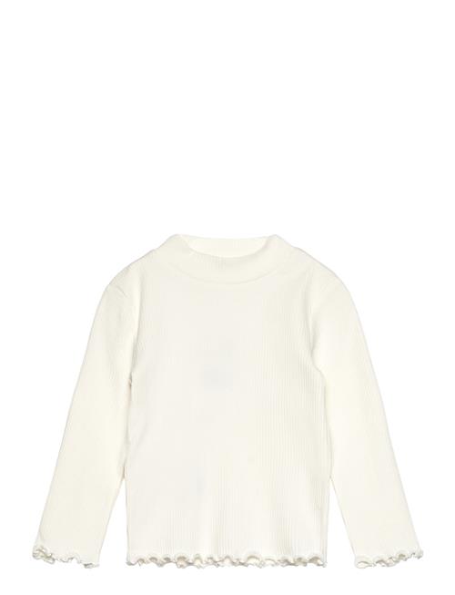 Turtleneck Long-Sleeved T-Shirt Mango White