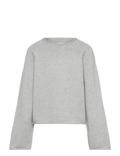 100 Cotton Knitted Sweater Mango Grey