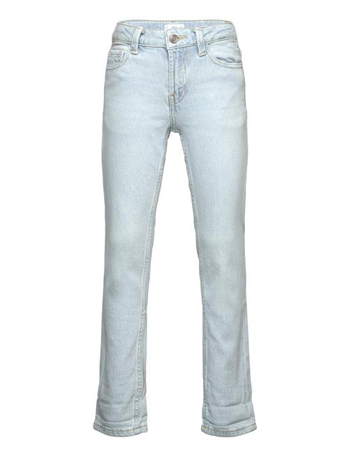 Straight Jeans With Turn-Up Mango Blue