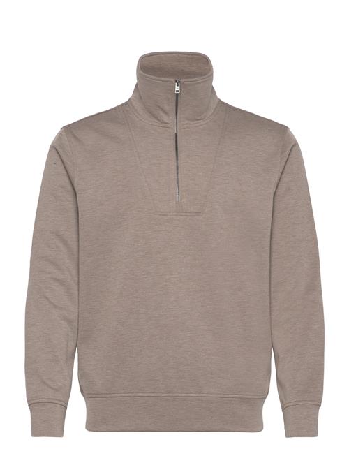 Regular-Fit Zip-Neck Sweatshirt Mango Brown