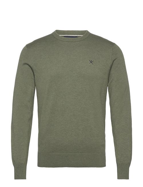 Cotton Silk Crew Hackett London Green