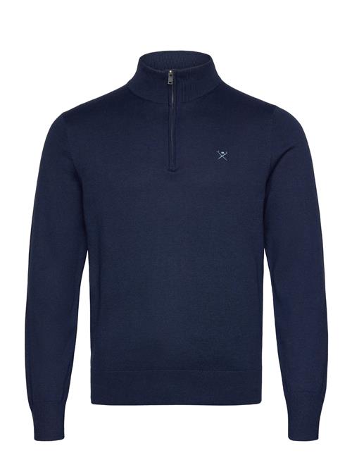 Cotton Silk Hzip Hackett London Navy