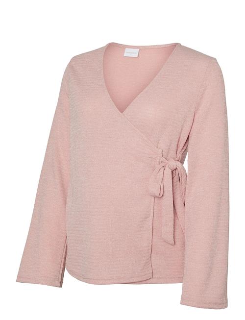 Se Mllaurie Tess Ls Wrap Top 2F Mamalicious Pink ved Booztlet