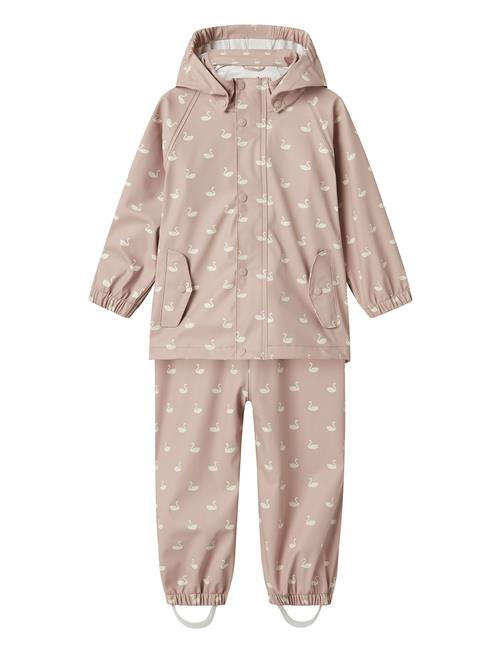 Nmfladry10 Rain Set Aop Fo Lil Lil'Atelier Pink