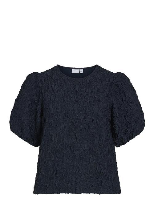 Se Visophia O-Neck 2/4 Top/Dc Vila Navy ved Booztlet