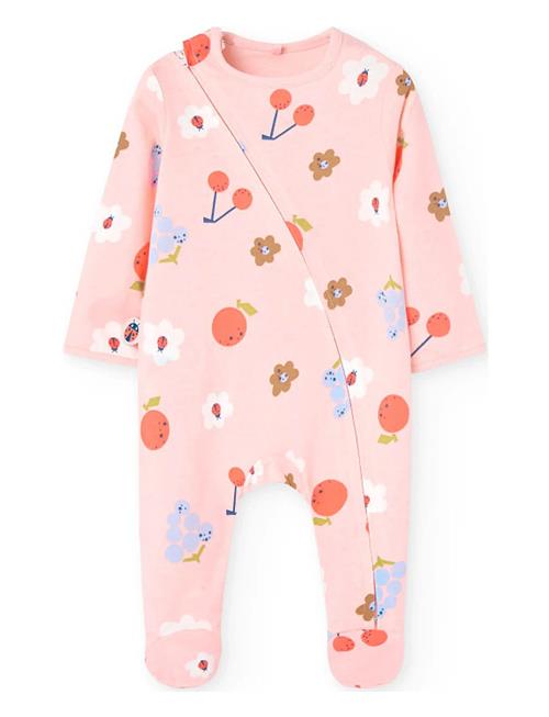 Knit Play Suit Floral Boboli Pink