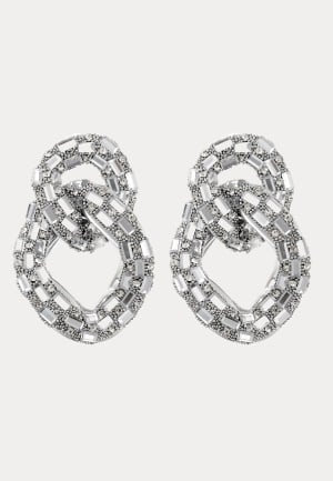 BY JOLIMA Sparkle Crystal Earring silver Onesize