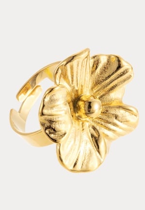 BY JOLIMA Daisy Ring  Gold Onesize