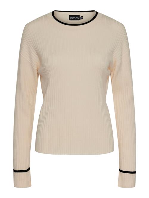 PIECES Pullover 'PCJilja'  beige / sort