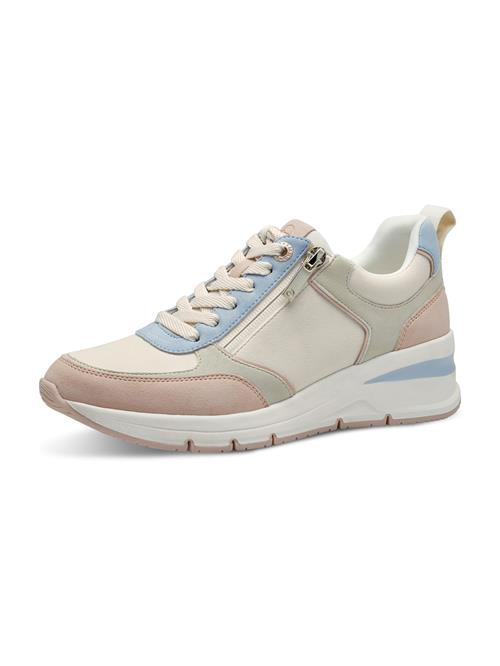 Tamaris Sneaker low  ecru / lyseblå / pastelgrøn / gammelrosa