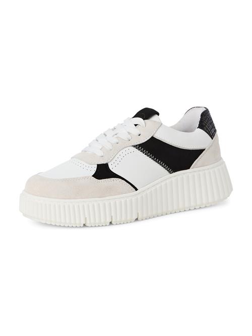 Tamaris Sneaker low  creme / sort / hvid