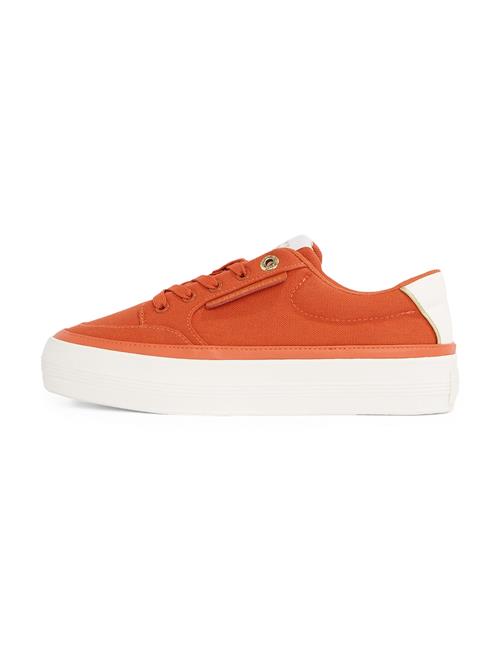 TOMMY HILFIGER Sneaker low 'ESSENTIAL'  orangerød / hvid