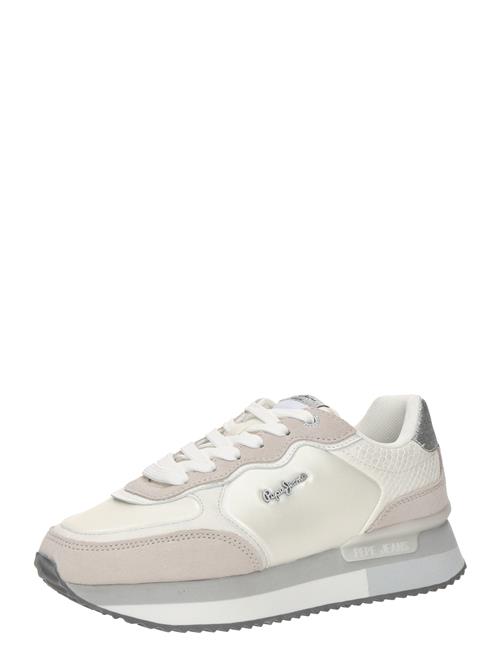 Pepe Jeans Sneaker low 'RUSPER SHINE'  beige / sølv / hvid