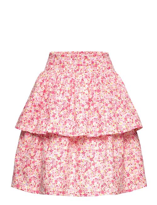 Skirt Aop W. Lining Minymo Pink