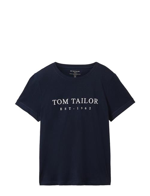 T-Shirt Logo Print Tom Tailor Navy