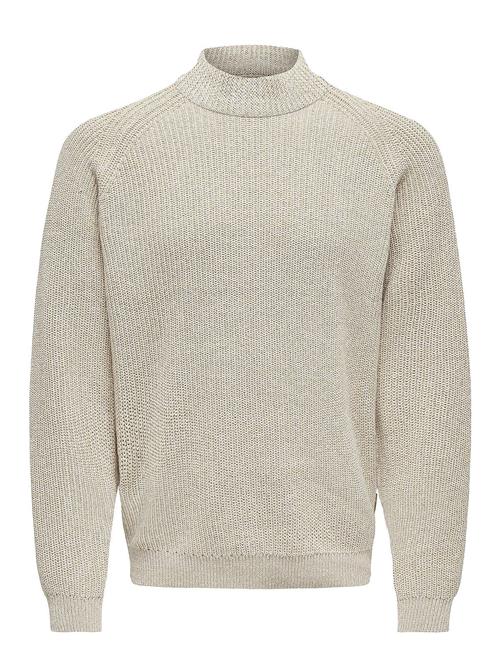 Onsfelip Life Reg 5 Twist High Neck Knit ONLY & SONS Beige