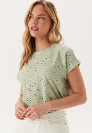 ONLY ONLSMILLA S/S TOP  Frosty Green XL