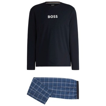 BOSS Easy Long Night Set Blå bomuld Large Herre